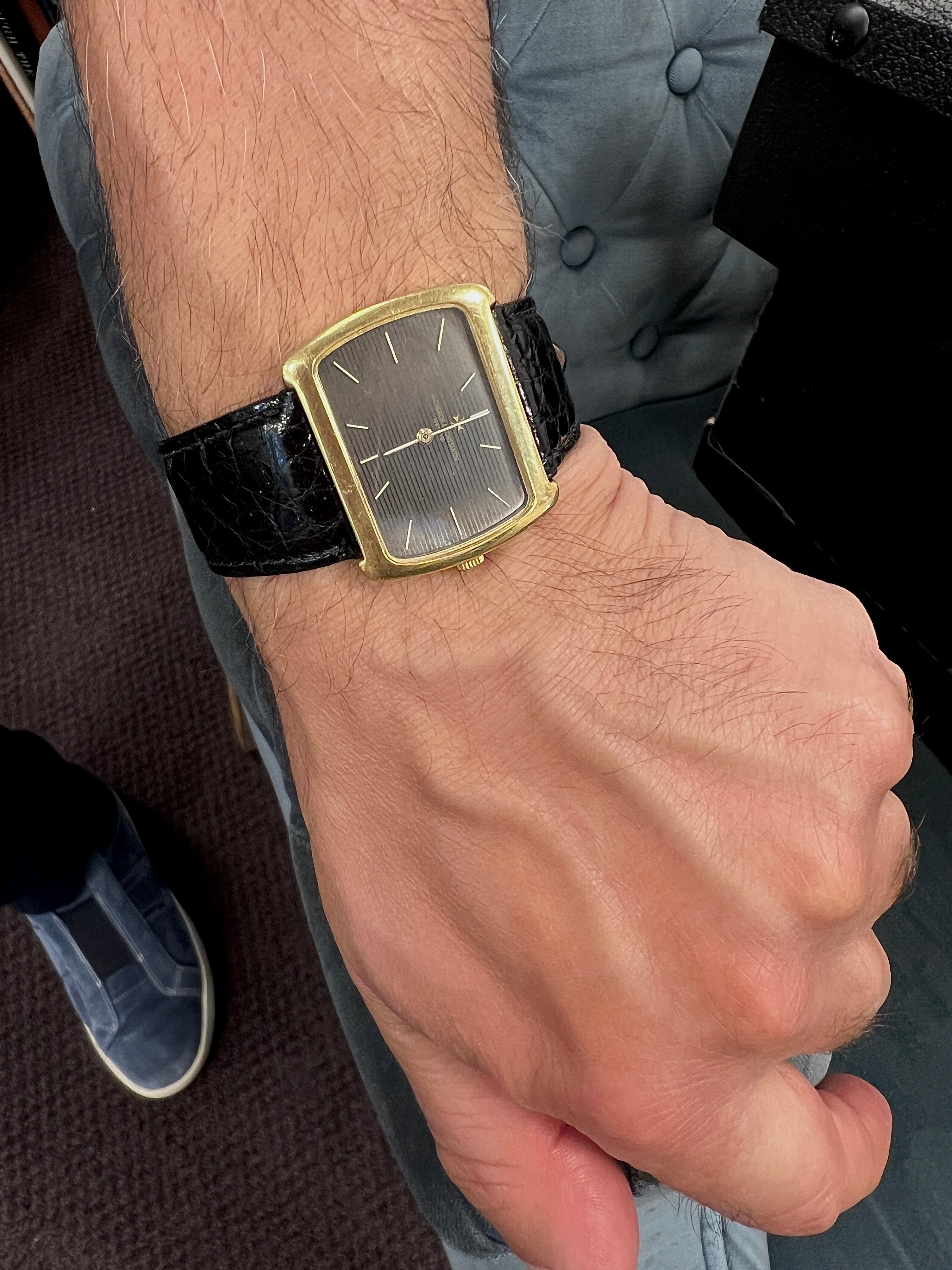 Vacheron Constantin 18k yellow Gold and Leather strap Watch