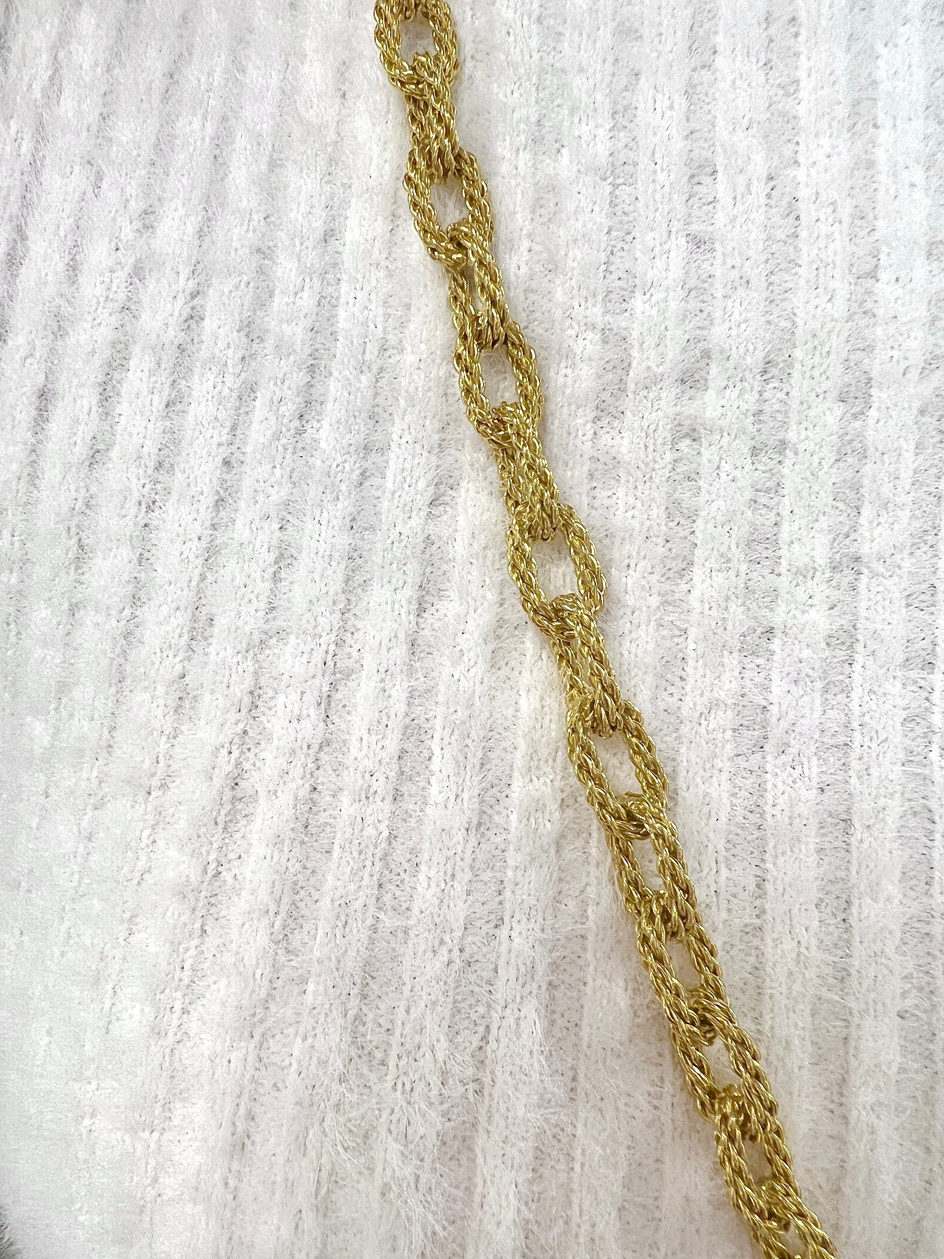 Tiffany & Co 18k Yellow Gold Rope Link Necklace