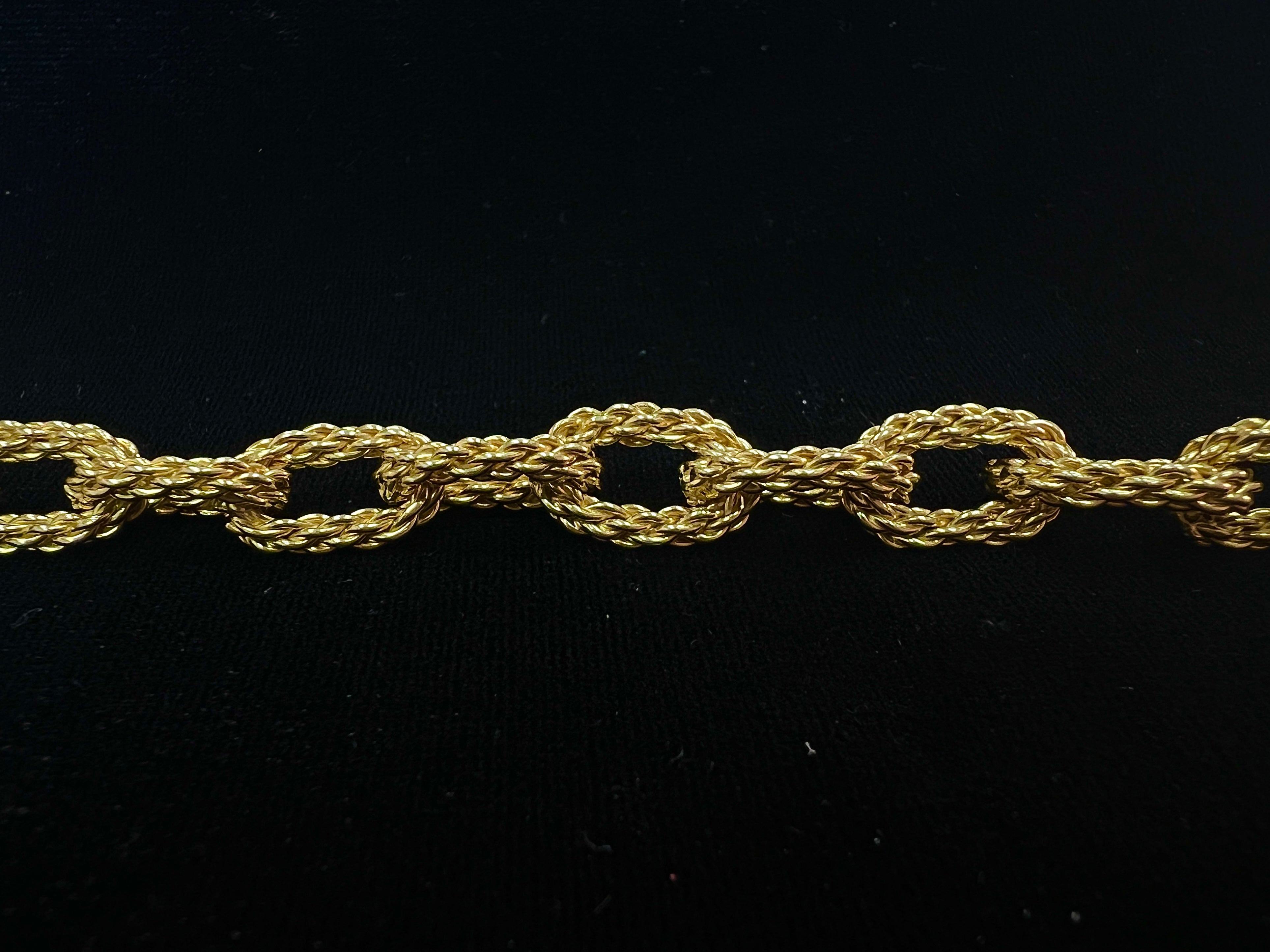 Tiffany & Co 18k Yellow Gold Rope Link Necklace