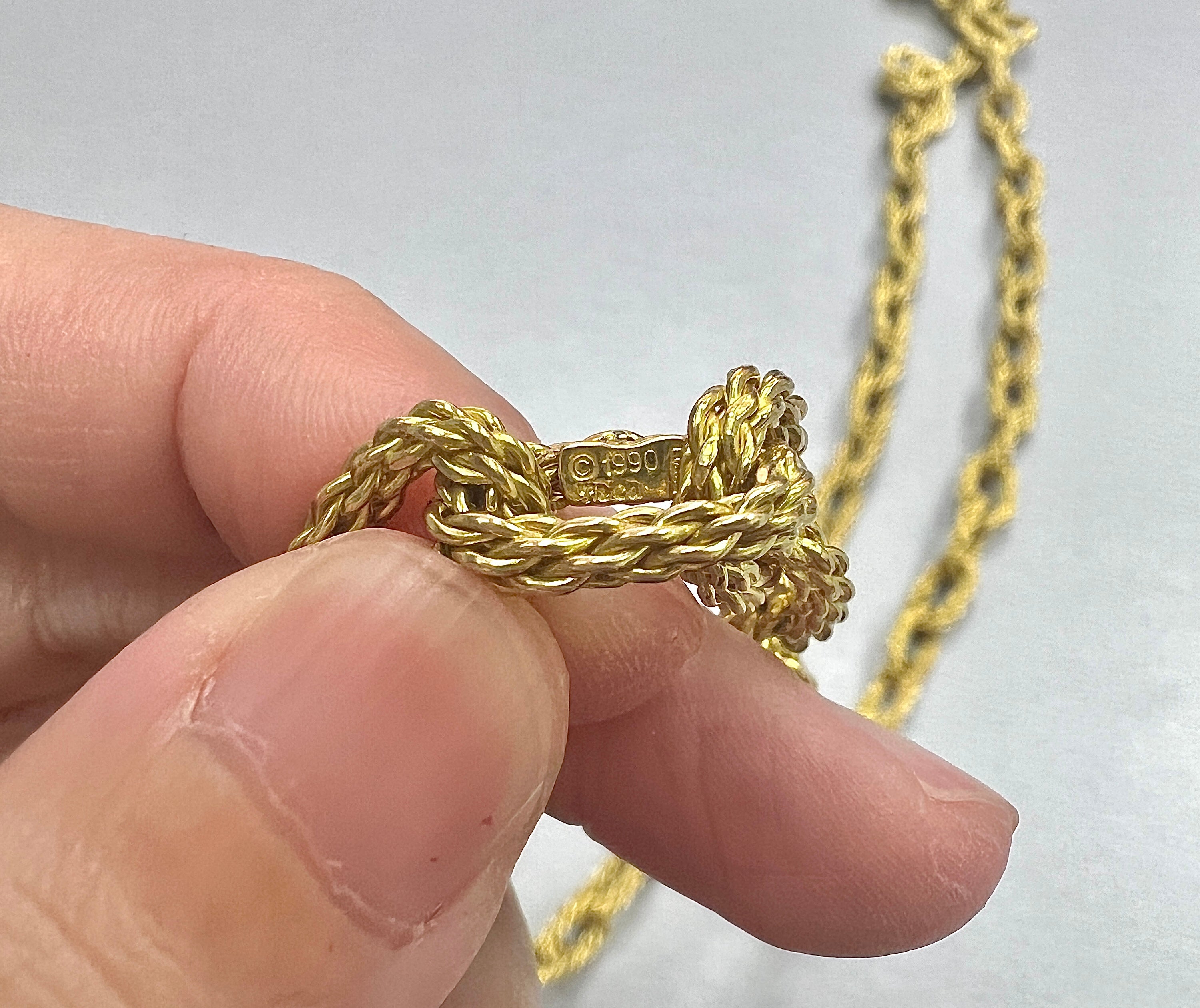 Tiffany & Co 18k Yellow Gold Rope Link Necklace