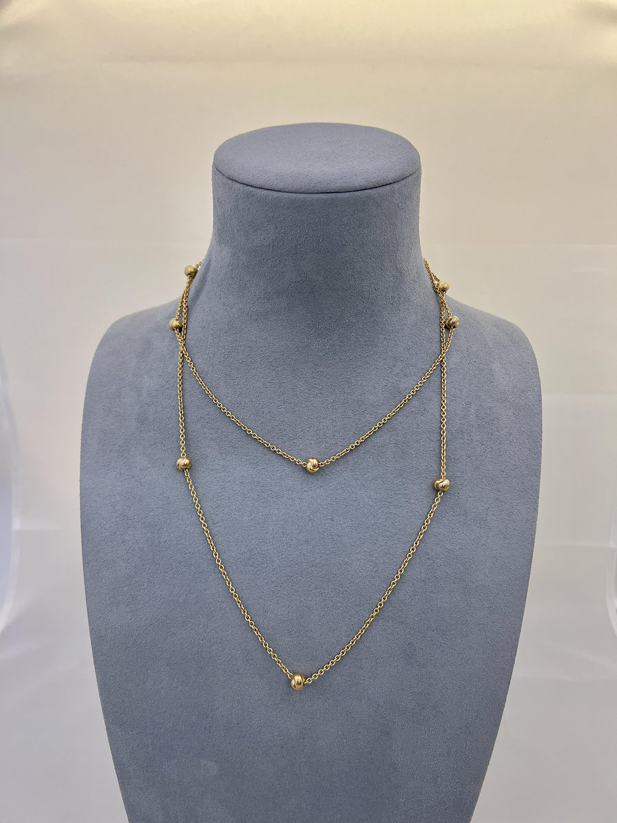 Cartier Trinity 18k Gold Long Station Necklace Chain