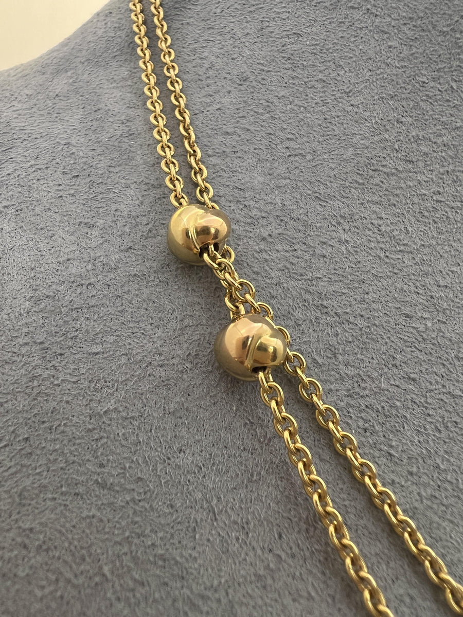 Cartier Trinity 18k Gold Long Station Necklace Chain