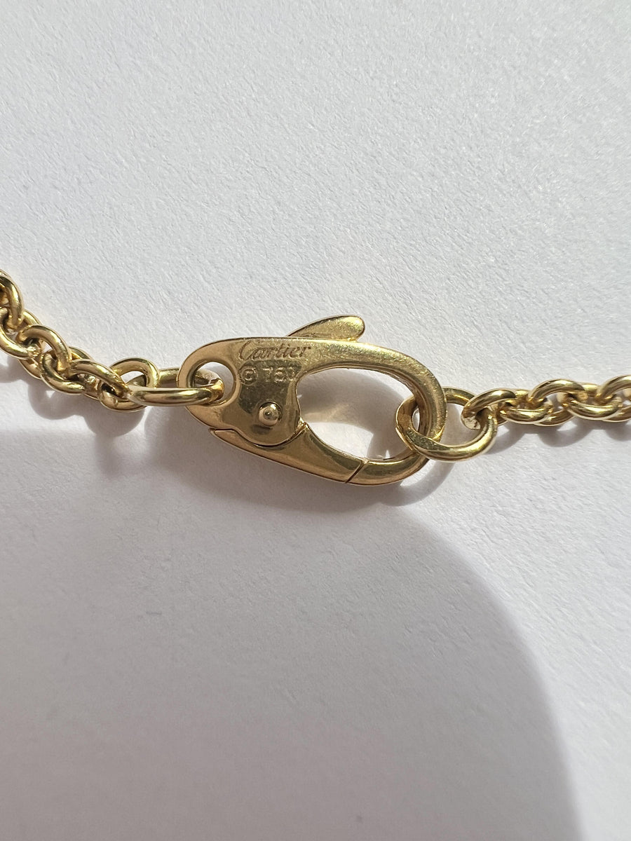 Cartier Trinity 18k Gold Long Station Necklace Chain