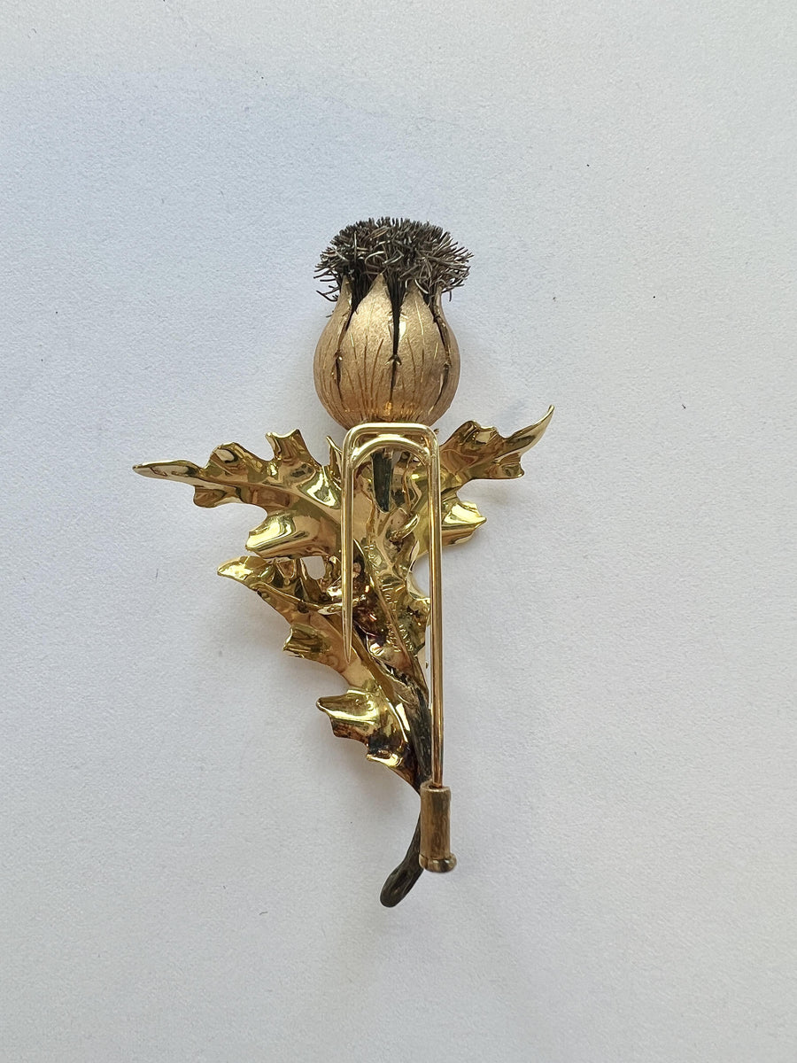 Mario Buccellati 18k Gold Thistle Brooch