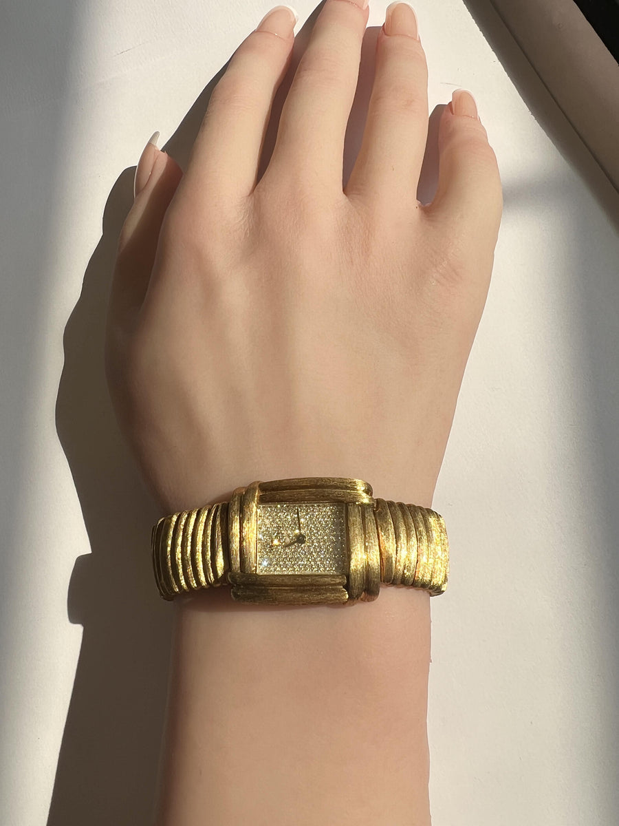 Henry Dunay 'SABI' 18k Gold Diamond Watch