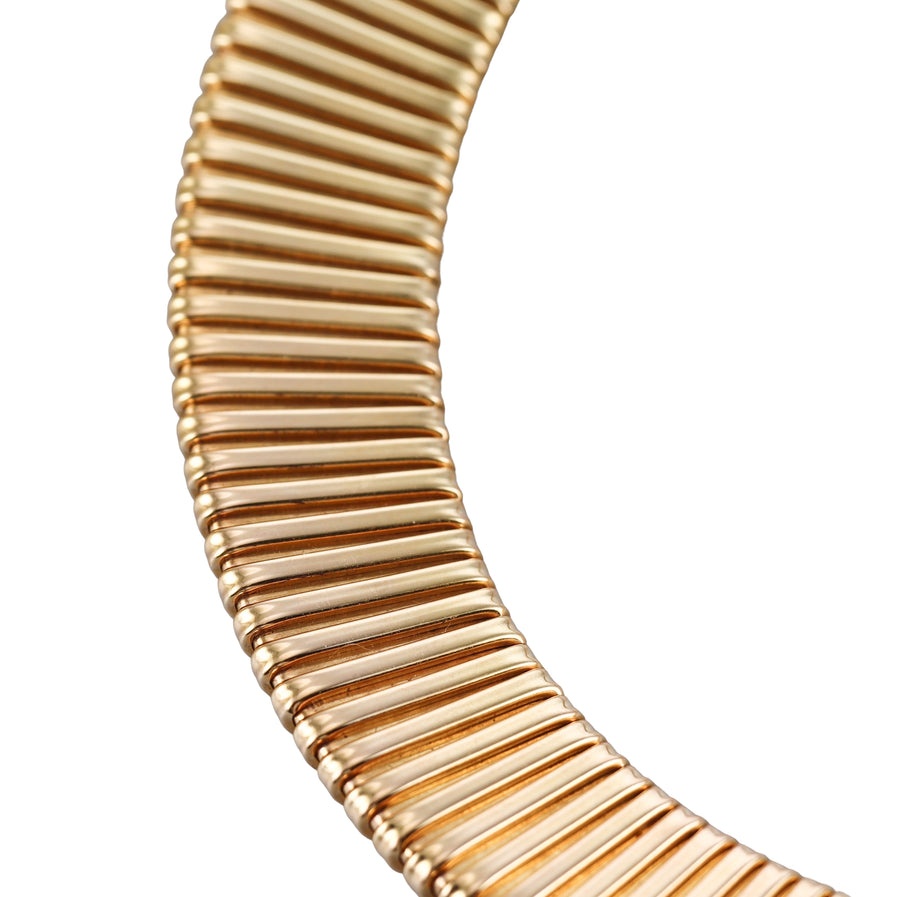 Tiffany & Co Midcentury Gold Tubogas Style Necklace