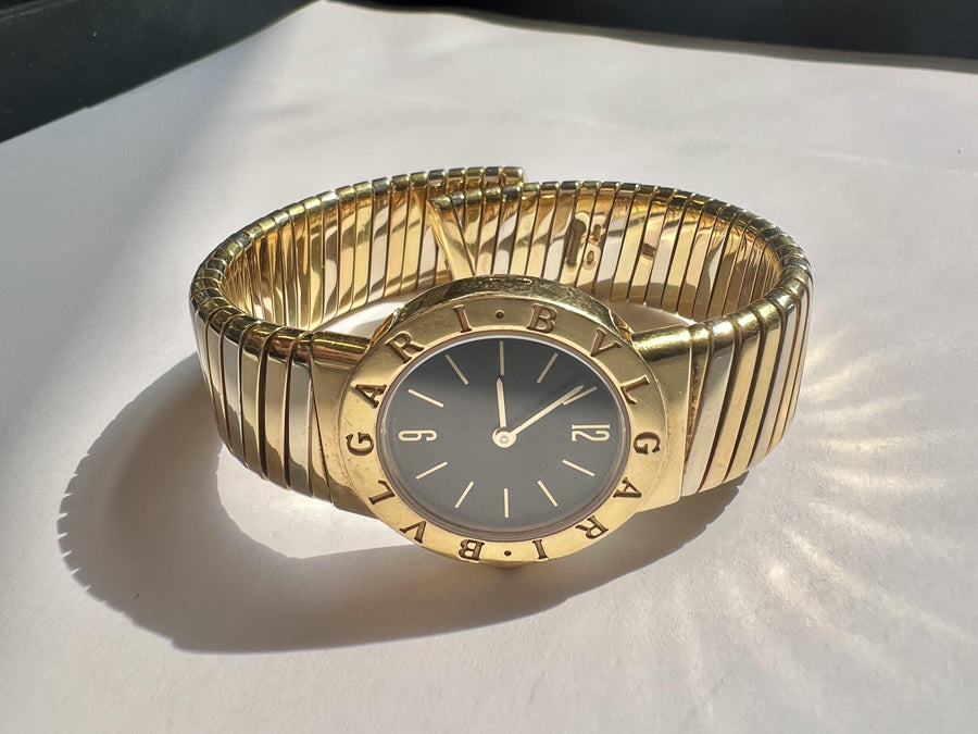 Bvlgari Tubogas Tri-Color Gold Bracelet Watch