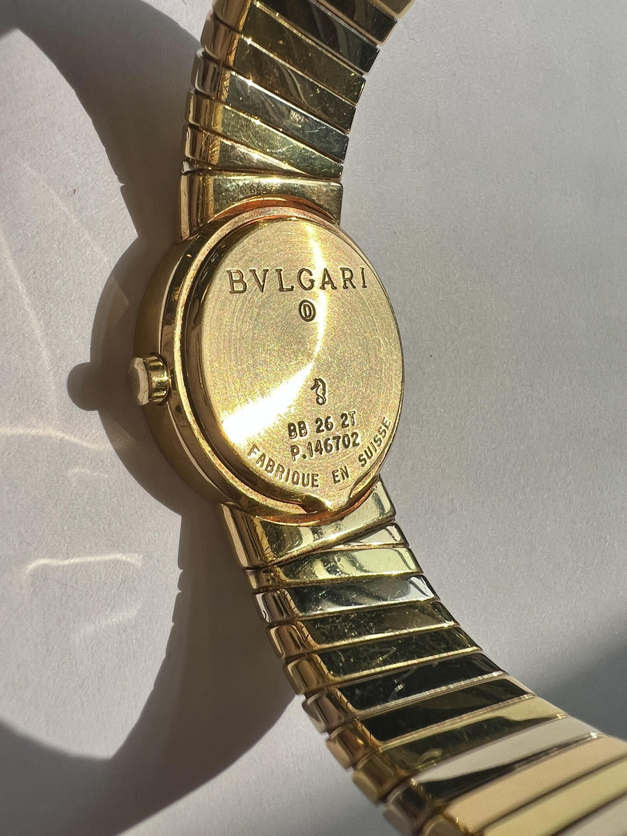 Bvlgari Tubogas Tri-Color Gold Bracelet Watch