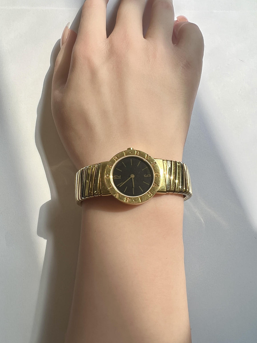 Bvlgari Tubogas Tri-Color Gold Bracelet Watch