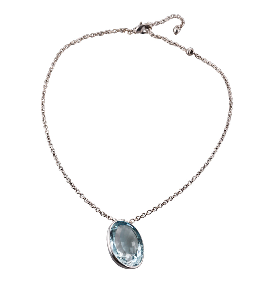 Bulgari 82 Carat Aquamarine Gold Pendant Necklace