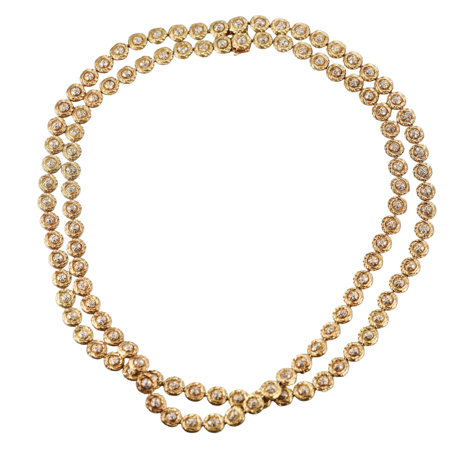 M. Gerard Yellow Gold Diamond Two Strand Necklace