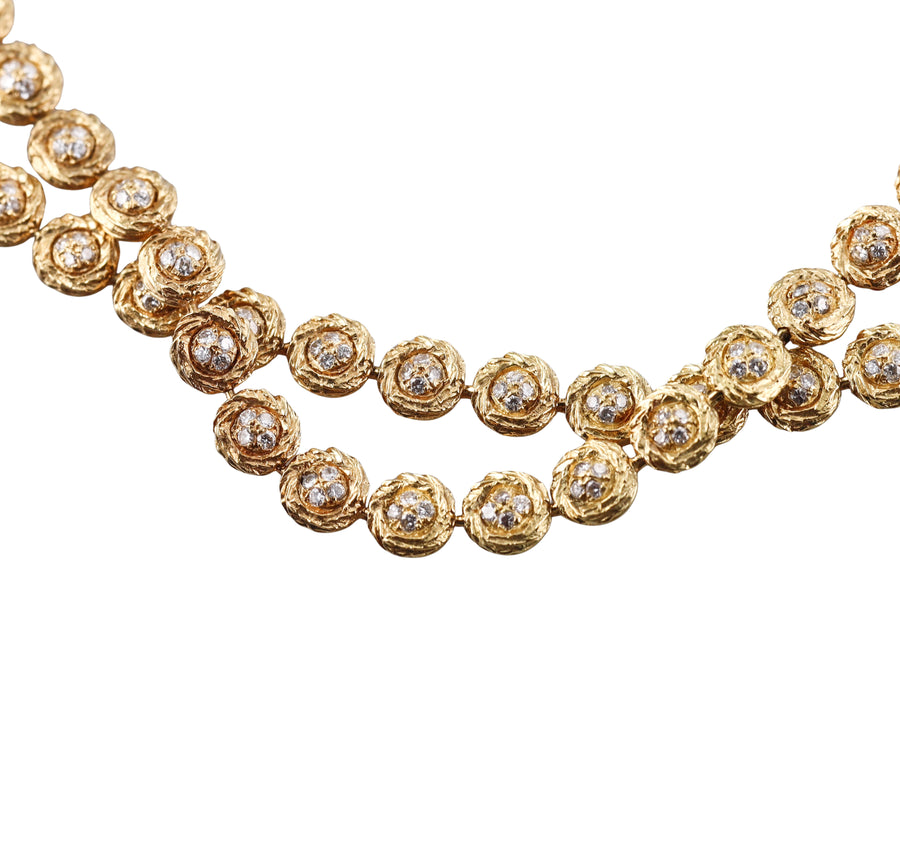 M. Gerard Yellow Gold Diamond Two Strand Necklace