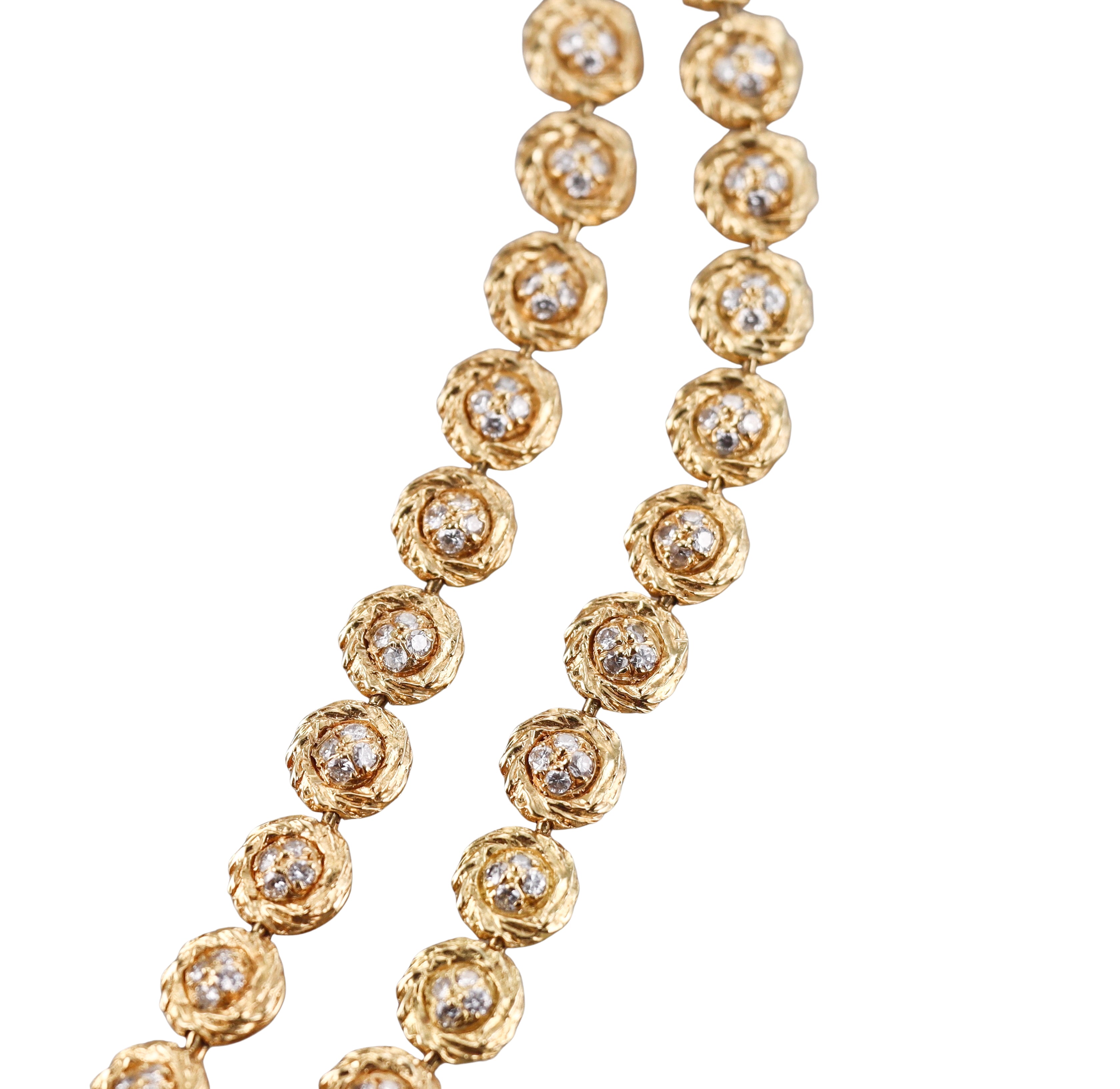 M. Gerard Yellow Gold Diamond Two Strand Necklace