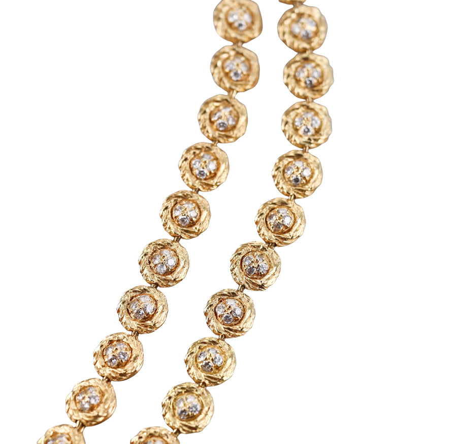 M. Gerard Yellow Gold Diamond Two Strand Necklace