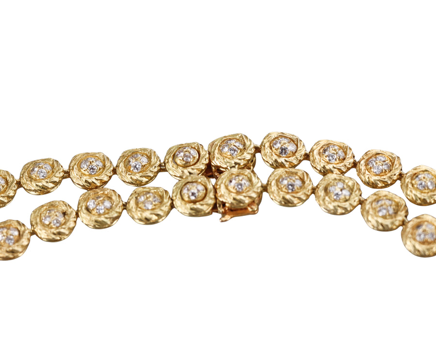 M. Gerard Yellow Gold Diamond Two Strand Necklace
