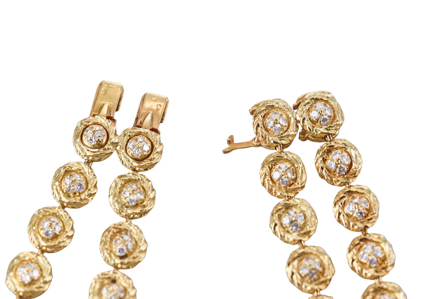 M. Gerard Yellow Gold Diamond Two Strand Necklace