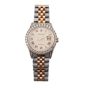 Rolex Datejust All Diamond Two Tone Men's Watch