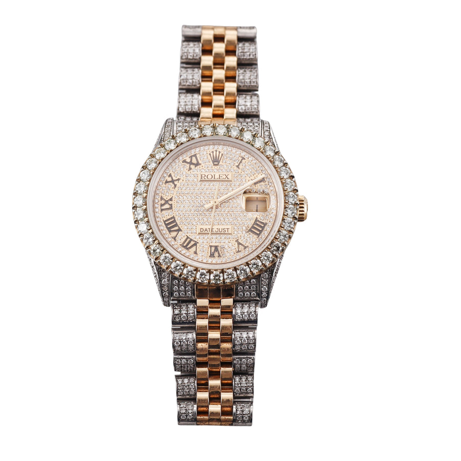 Rolex Datejust All Diamond Two Tone Men's Watch