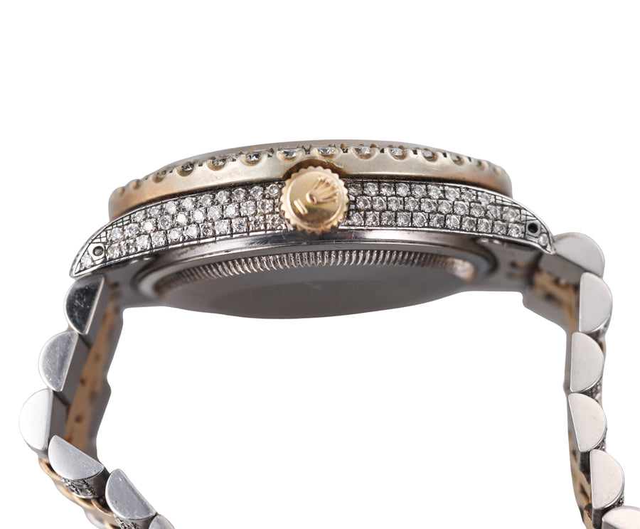 Rolex Datejust All Diamond Two Tone Men's Watch