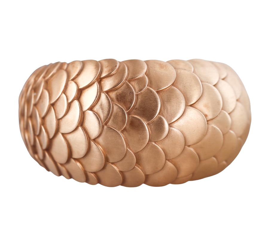 Pomellato Sirene Matte Rose Gold Scale Cuff Bracelet