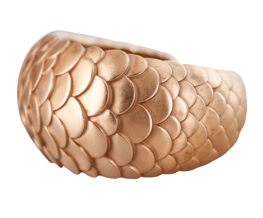 Pomellato Sirene Matte Rose Gold Scale Cuff Bracelet