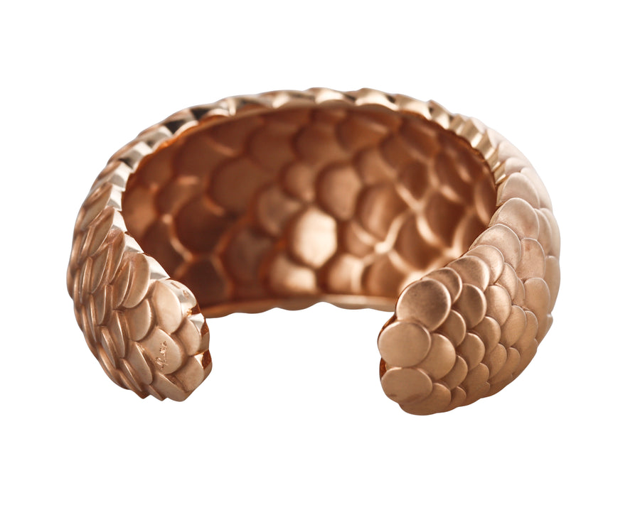 Pomellato Sirene Matte Rose Gold Scale Cuff Bracelet
