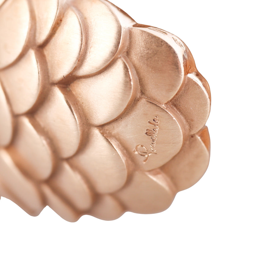 Pomellato Sirene Matte Rose Gold Scale Cuff Bracelet