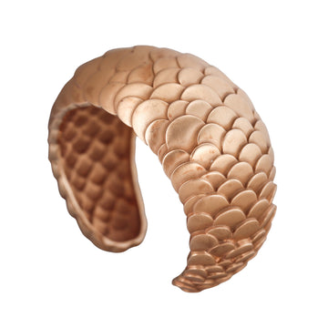 Pomellato Sirene Matte Rose Gold Scale Cuff Bracelet