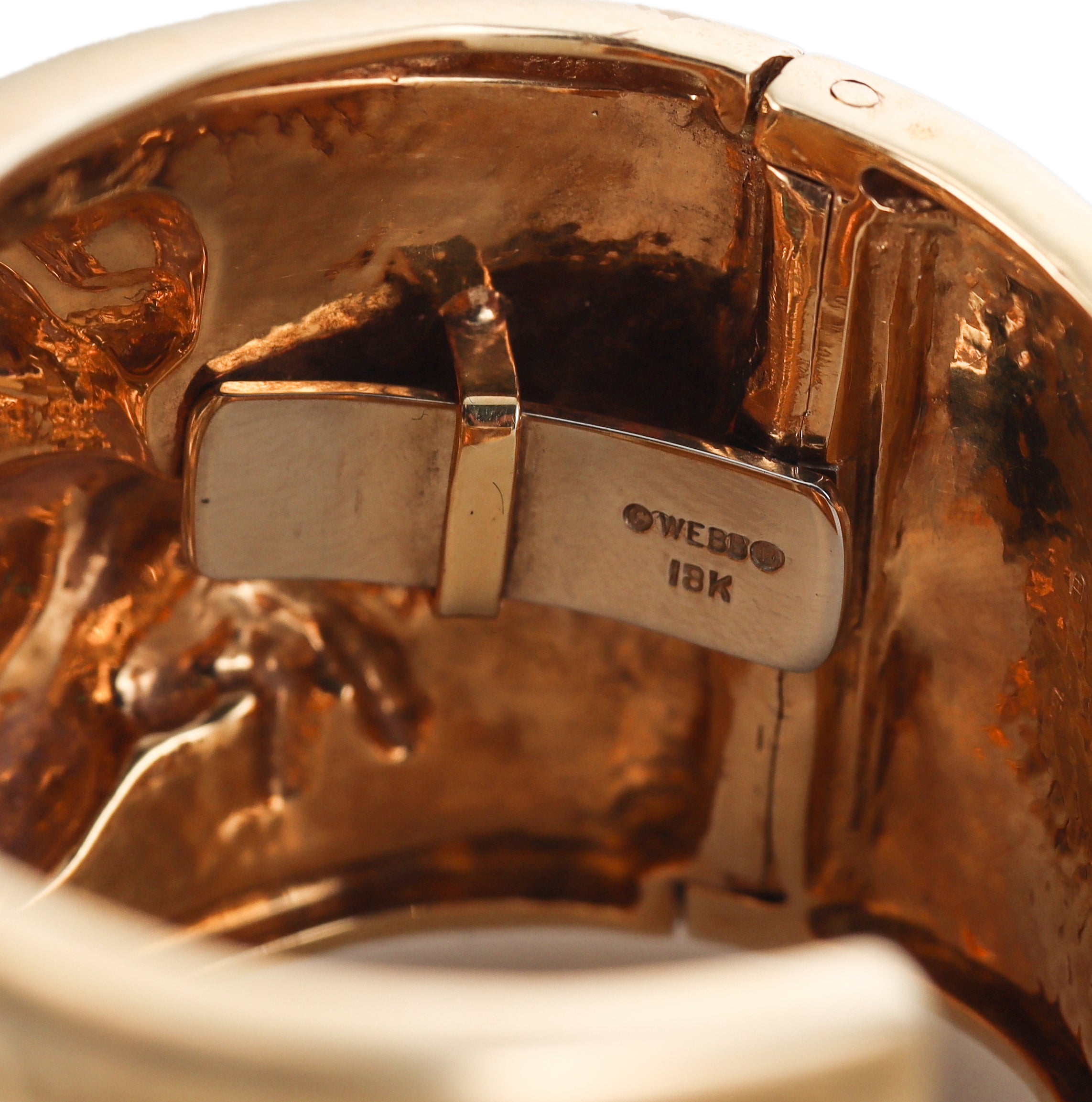 David Webb Emerald Frog Gold Cuff Bracelet