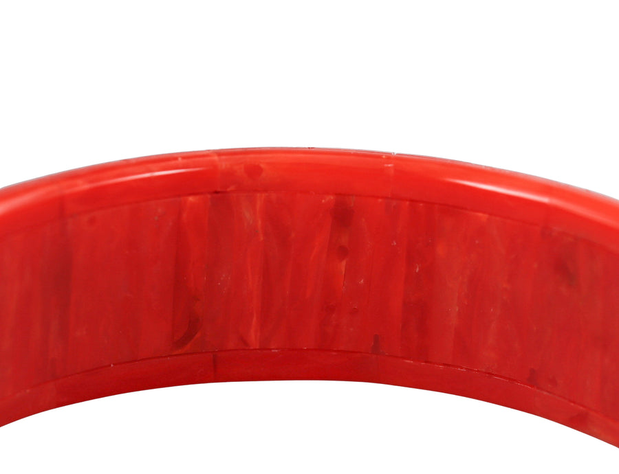 Carved Coral Bangle Bracelet