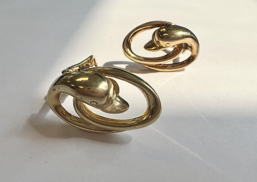 Lalaounis 18k Gold Goose Clip-on Earrings