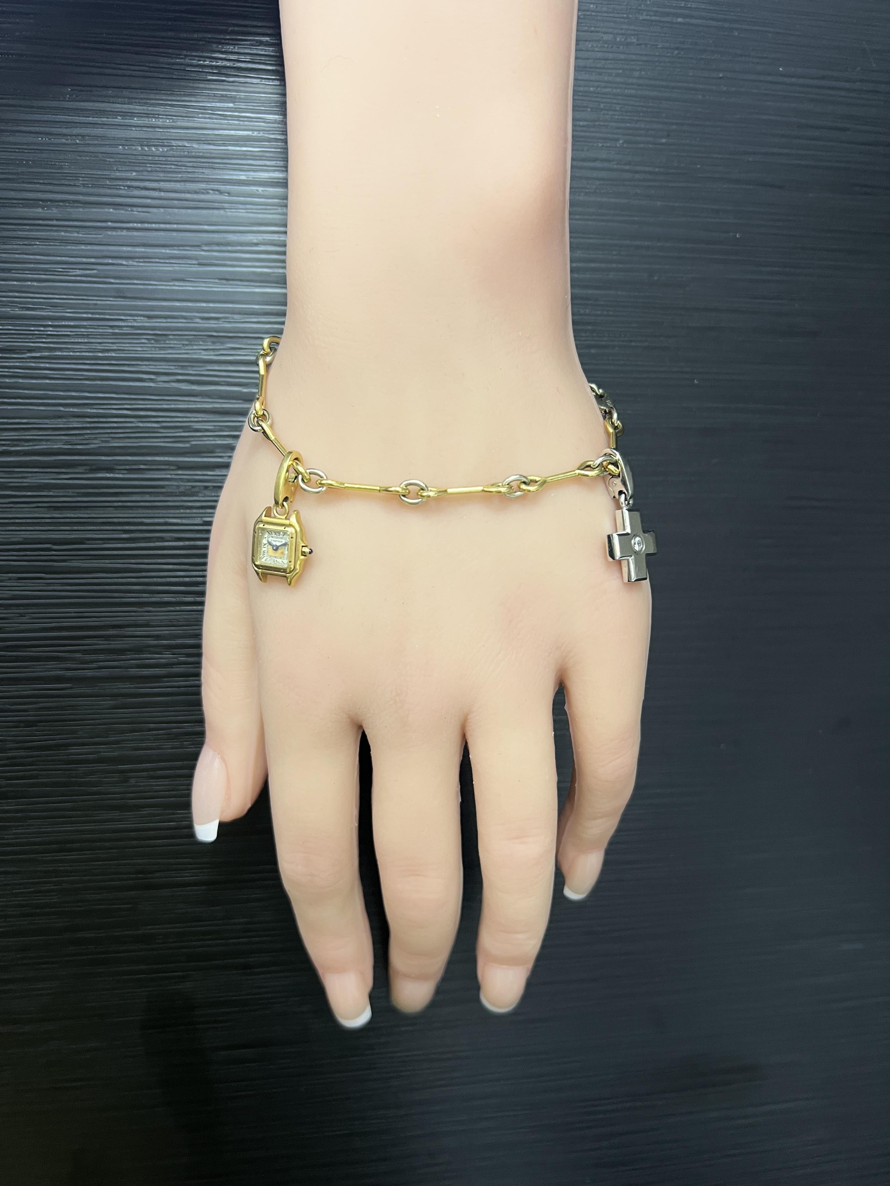 Cartier 18k Yellow and White Gold Cute Charm Bracelet