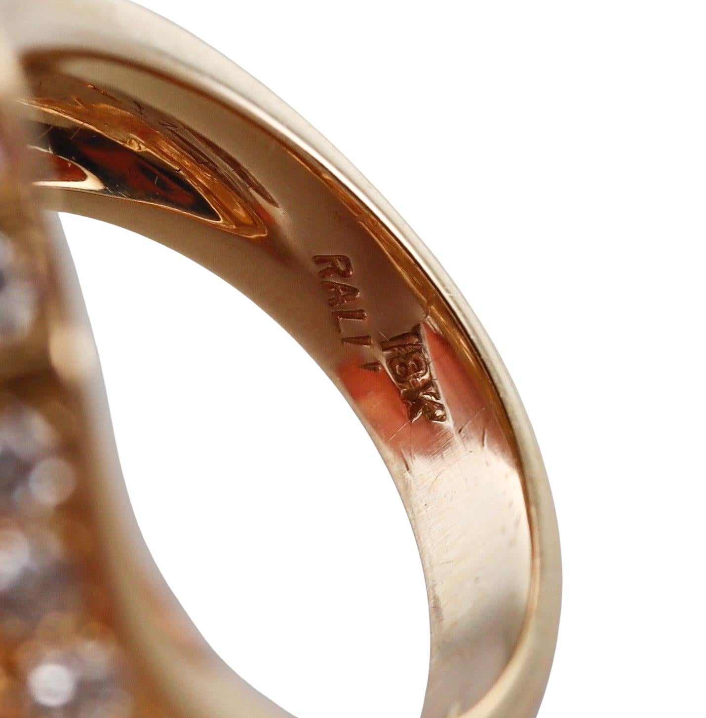 5.72 carat Sapphire Diamond Gold Cocktail Ring