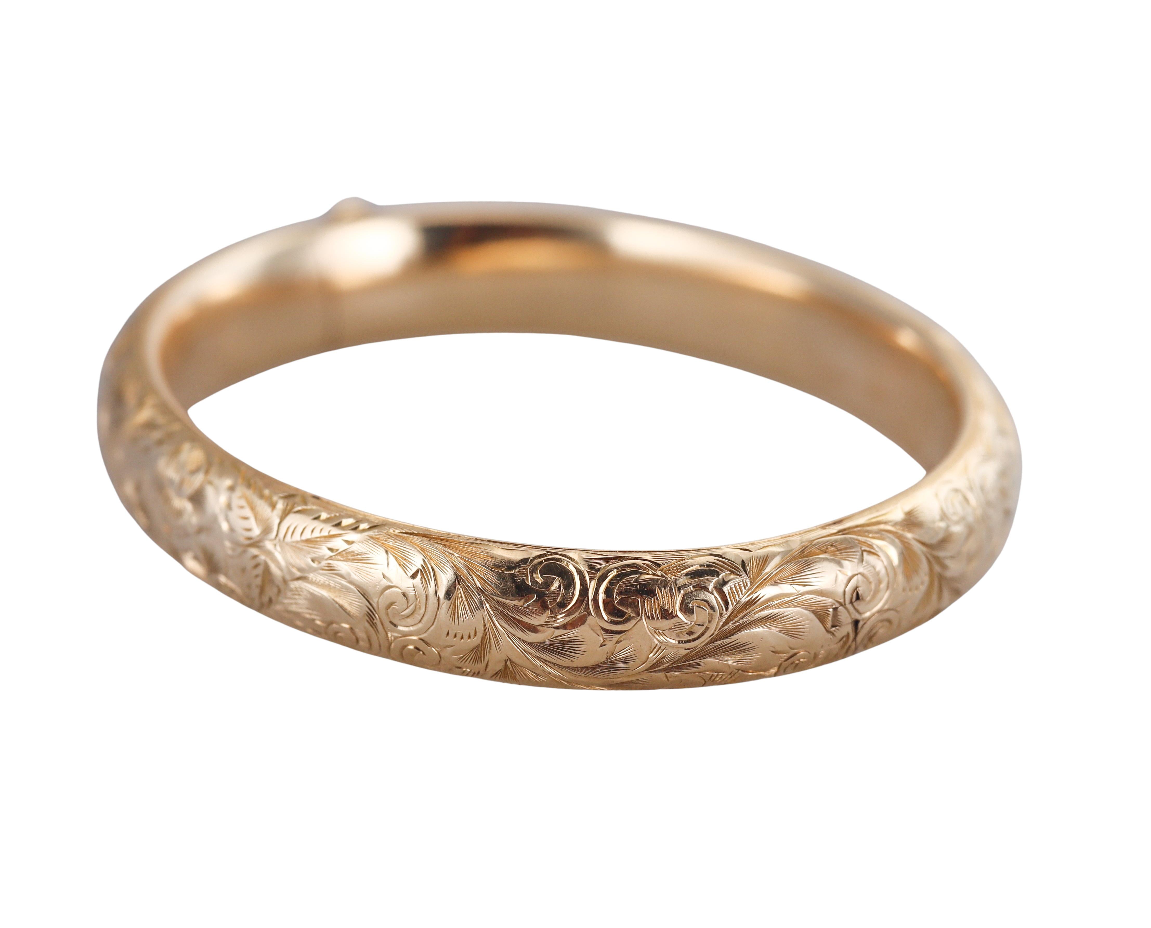 Antique Yellow Gold Bangle Bracelet