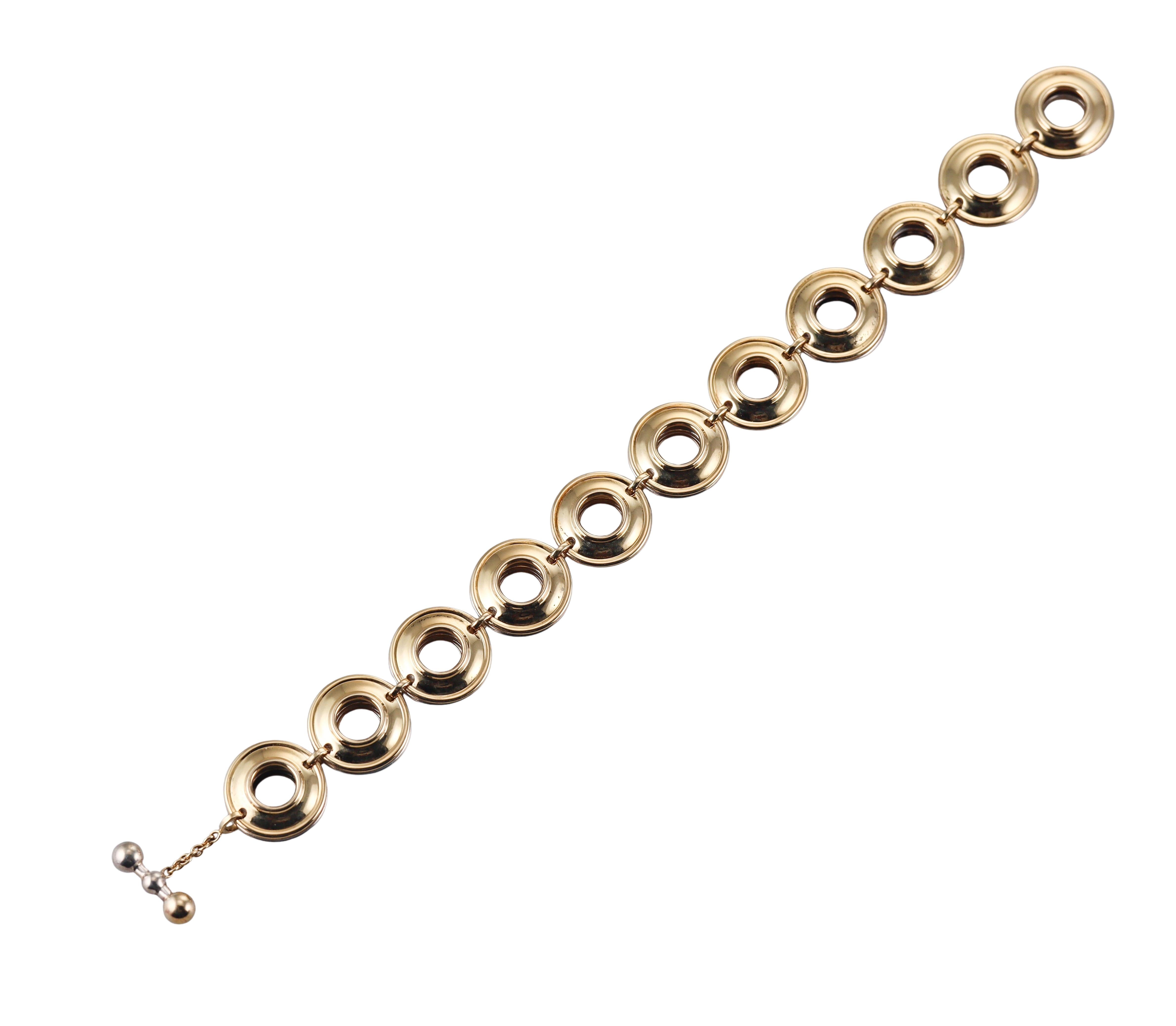 Tiffany & Co Paloma Picasso Vintage Reversible Gold Silver Link Bracelet
