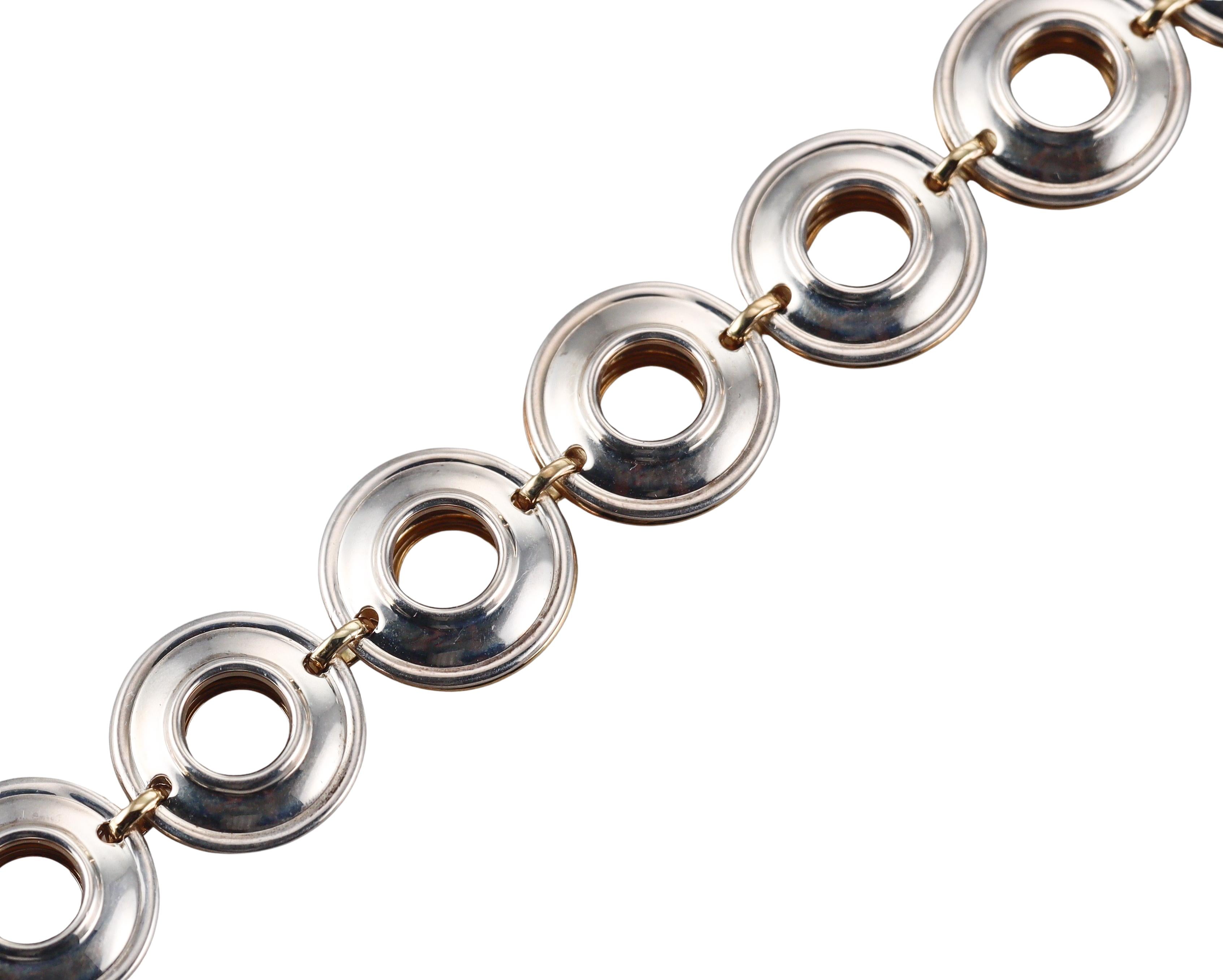 Tiffany & Co Paloma Picasso Vintage Reversible Gold Silver Link Bracelet