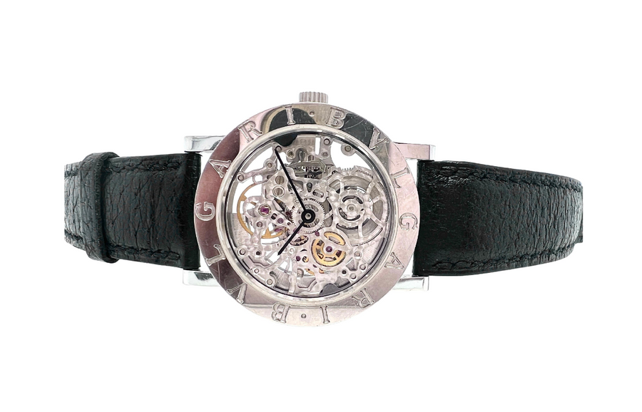 Bvlgari 18k White Gold Skeletonized Wristwatch