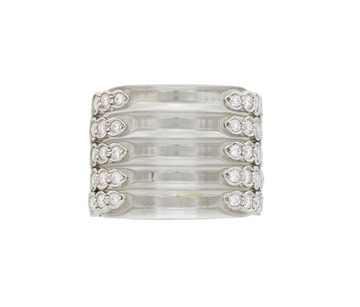 Valentin Magro Platinum, Rock Crystal and Diamond Ring
