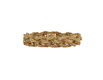 Bvlgari Vintage 18k Yellow Gold Braided Bracelet
