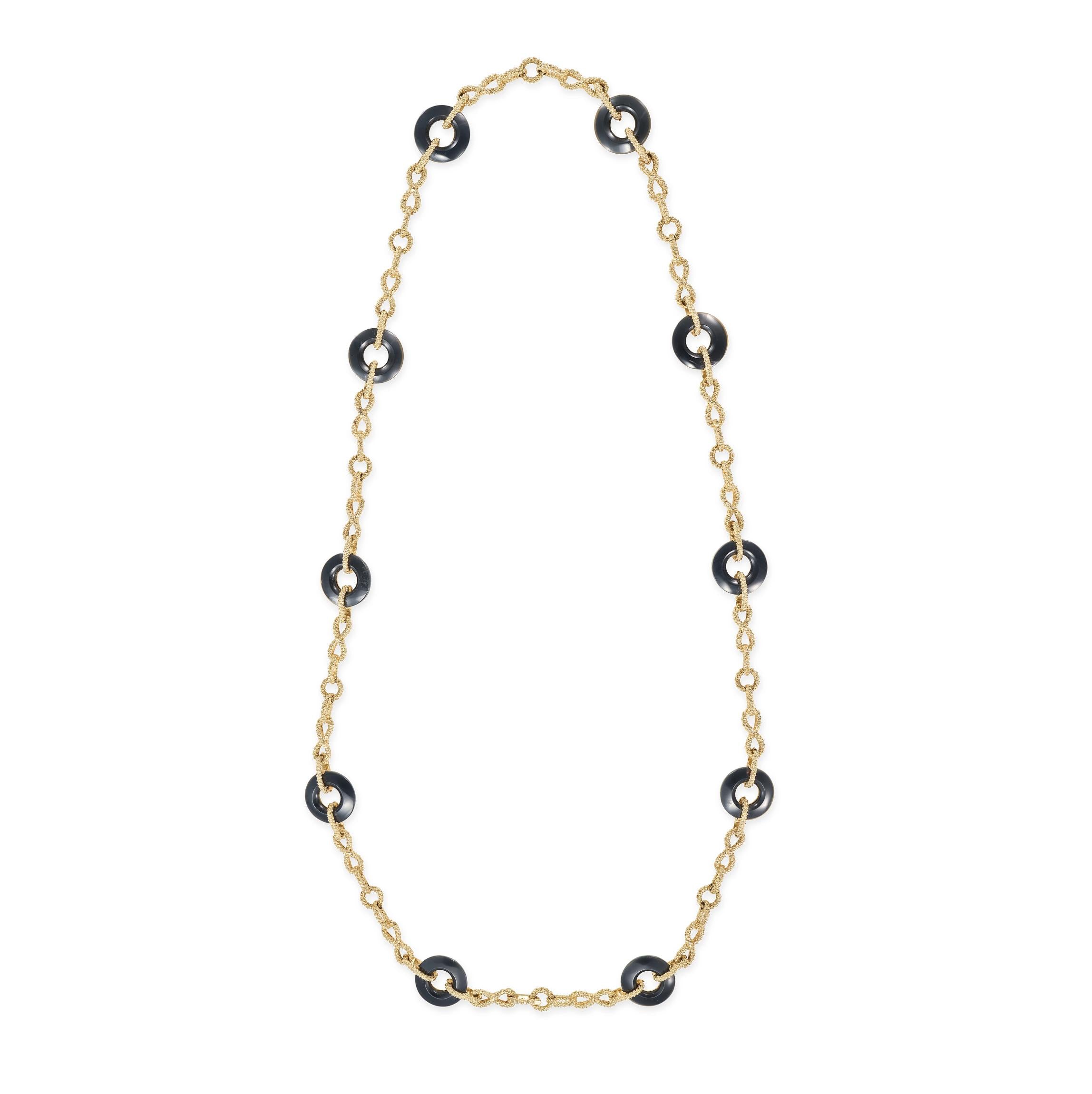 18k Gold Van Cleef & Arpels Onyx Necklace