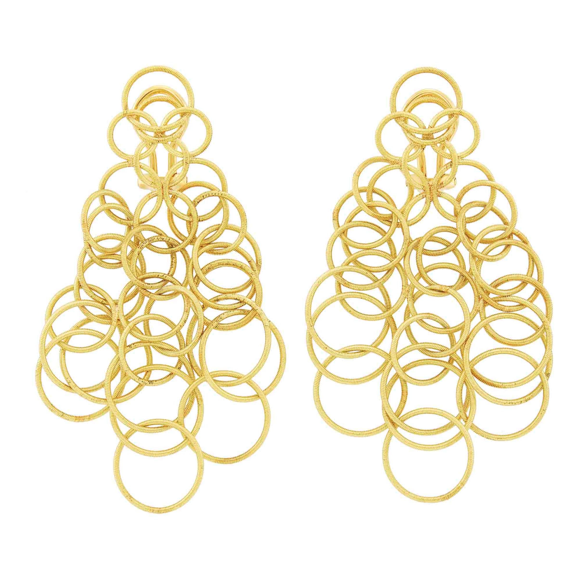 18k Yellow Gold Buccellati "Hawaii" Link Earrings
