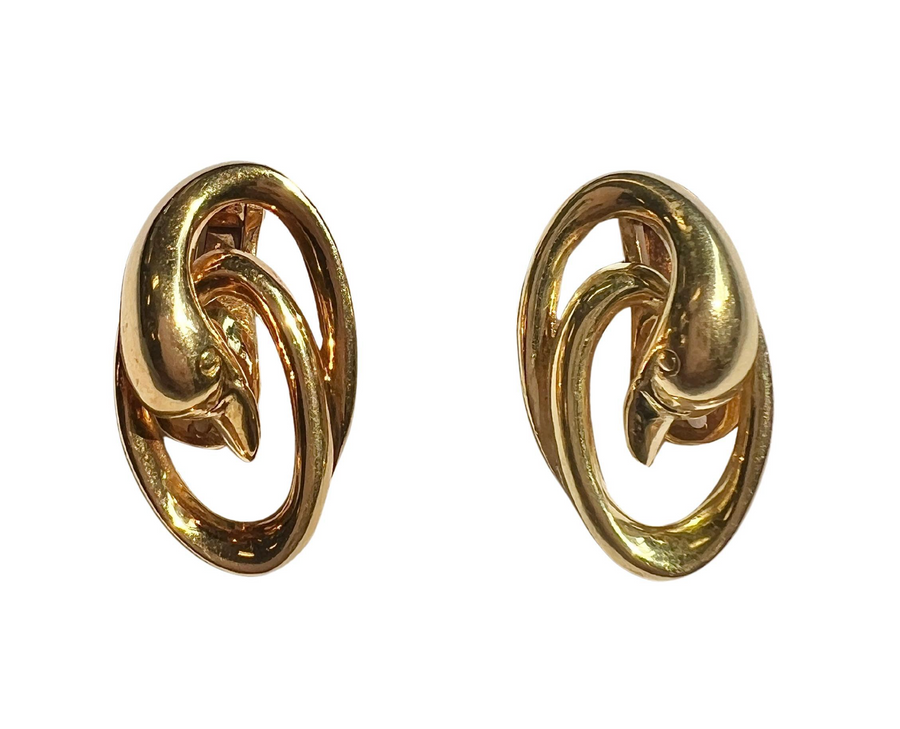 Lalaounis 18k Gold Goose Clip-on Earrings