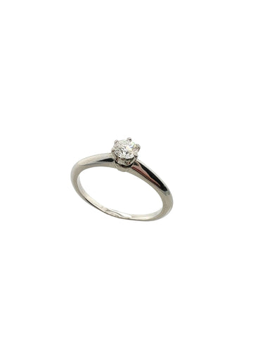 Tiffany & Co Classic Diamond Platinum Solitaire Engagement Ring