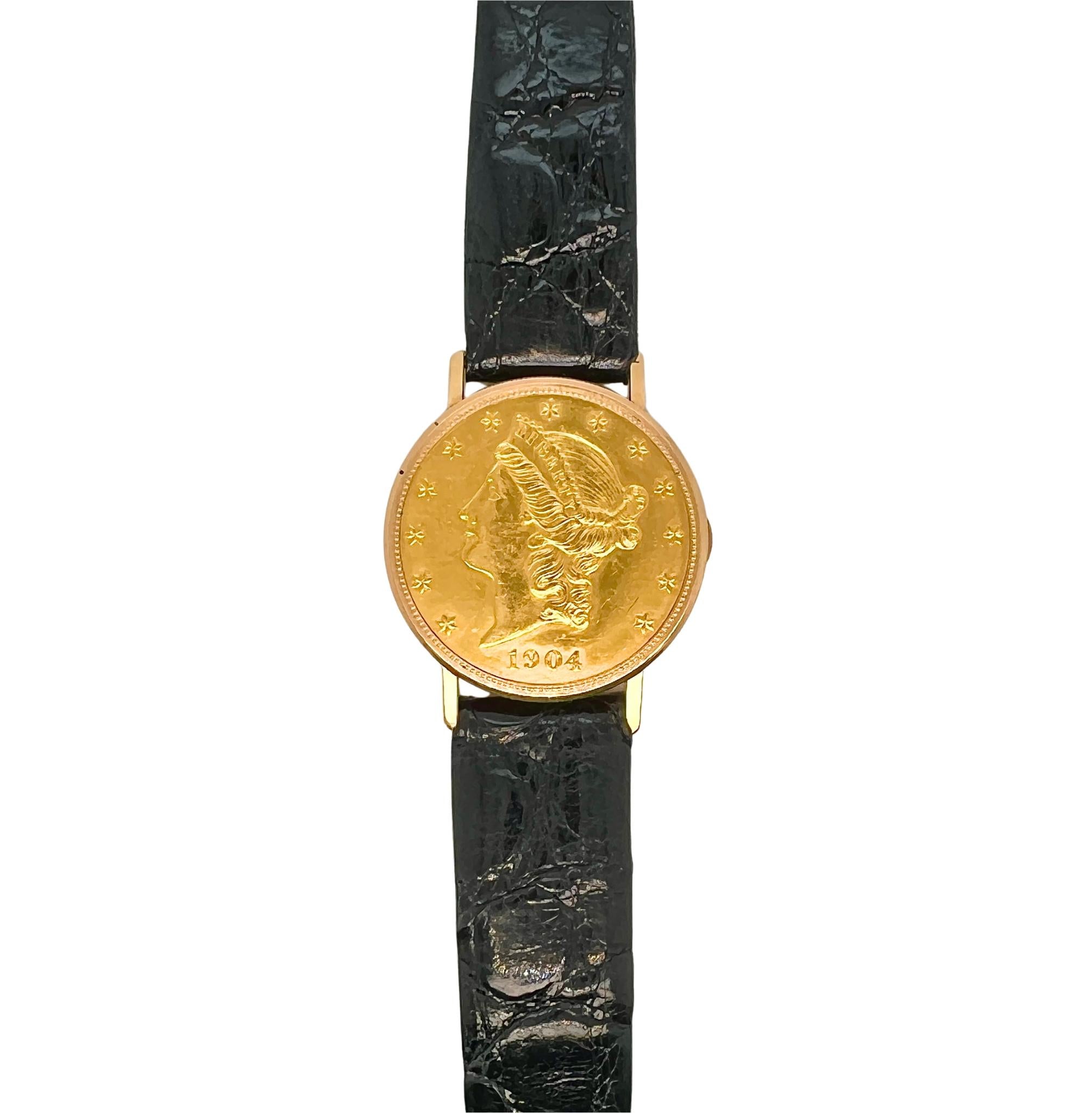 Baume & Mercier 18k Yellow Gold Hidden Dial Coin Watch