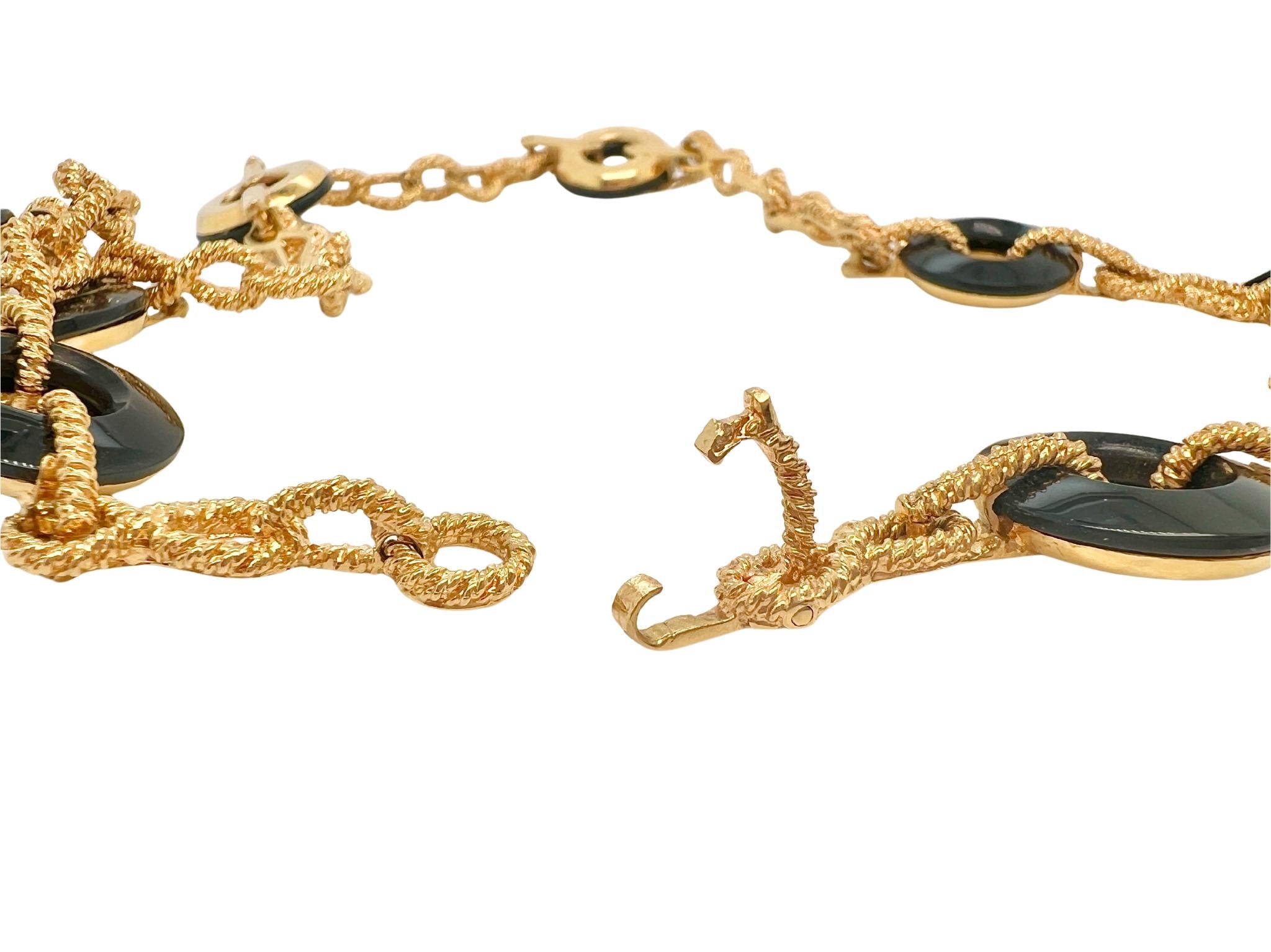 18k Gold Van Cleef & Arpels Onyx Necklace