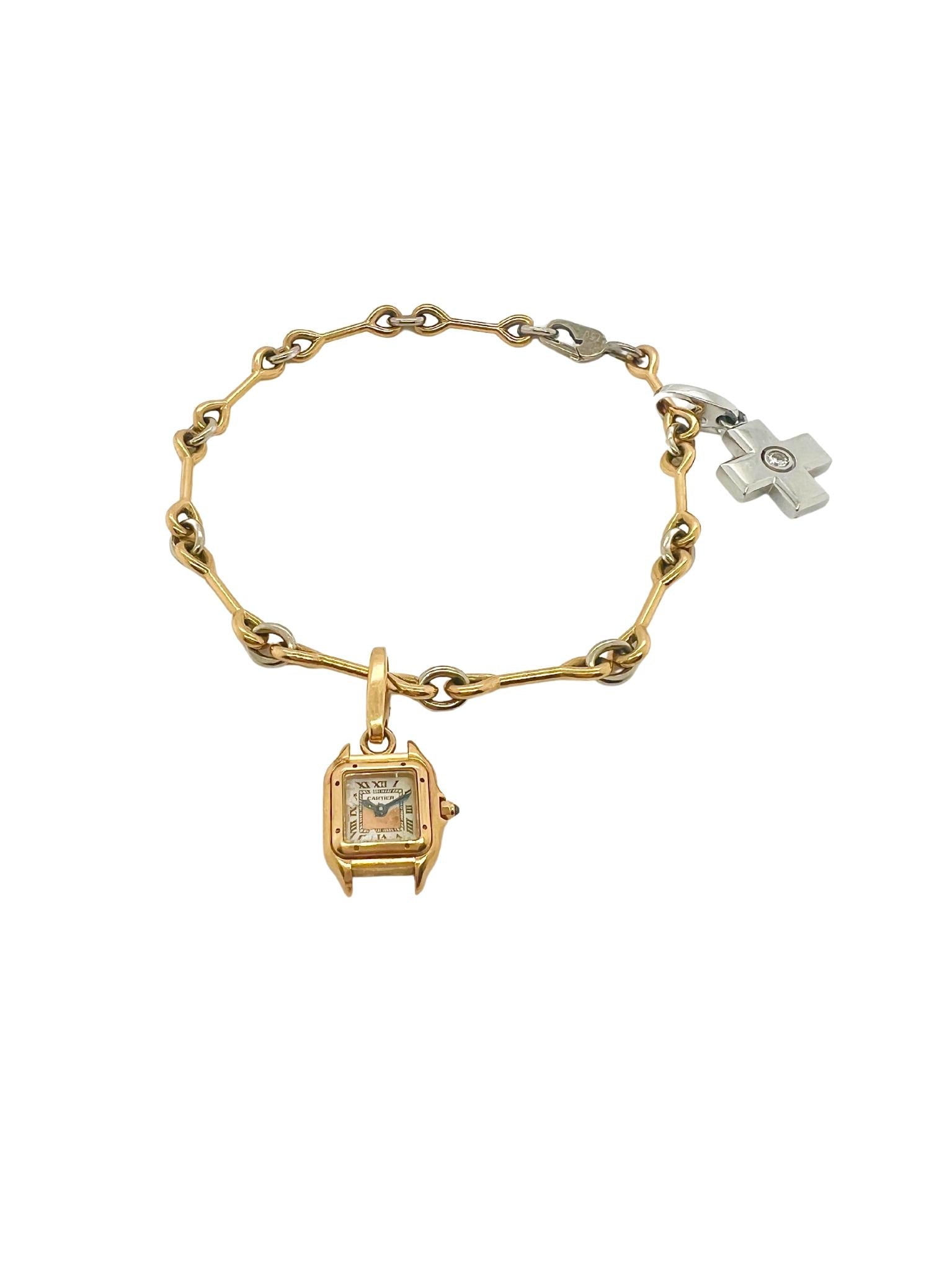 Cartier 18k Yellow and White Gold Cute Charm Bracelet