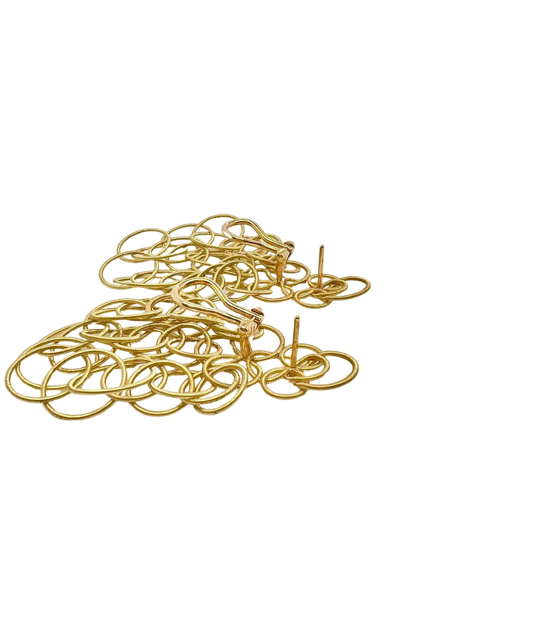 18k Yellow Gold Buccellati "Hawaii" Link Earrings