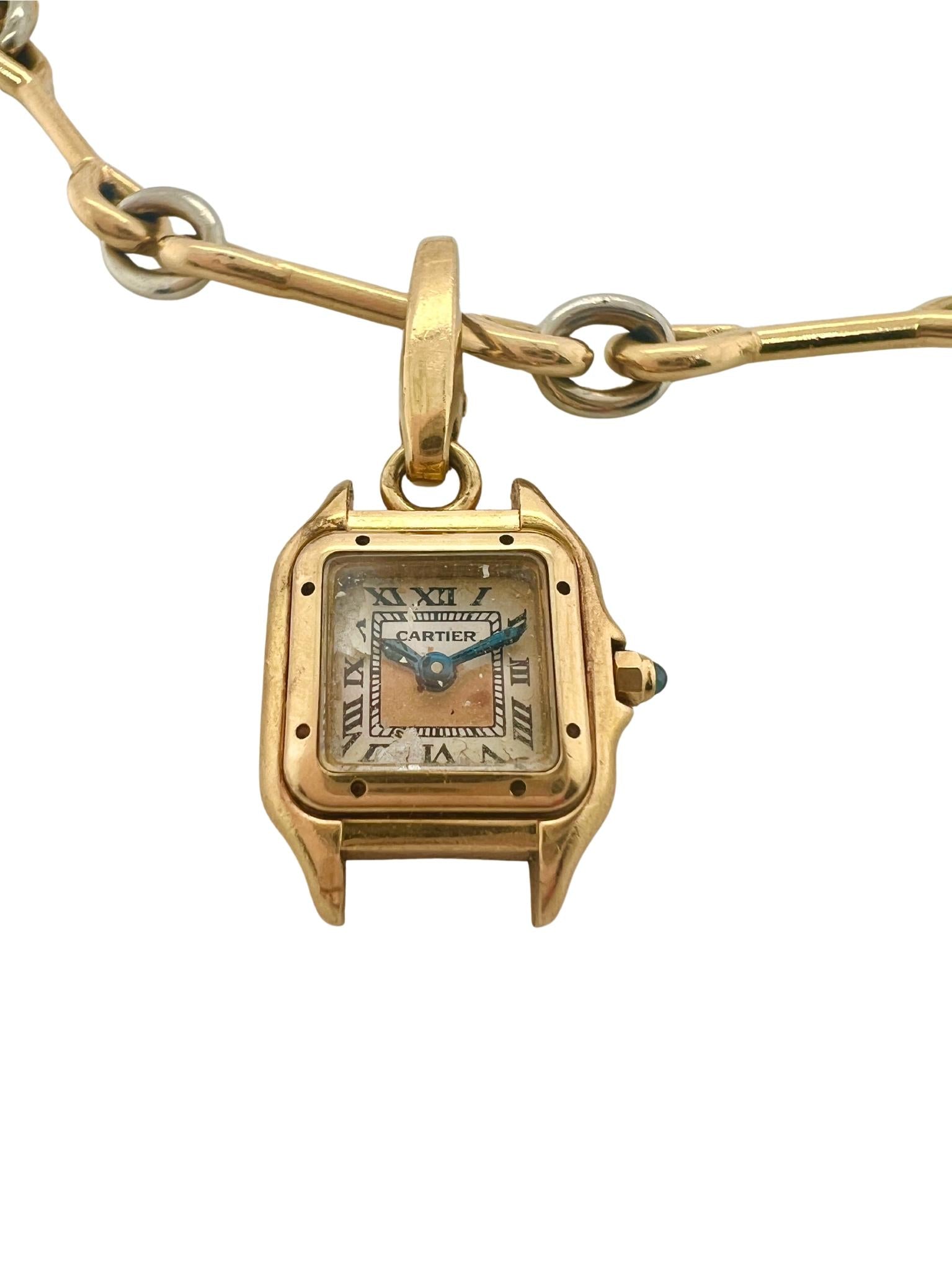 Cartier 18k Yellow and White Gold Cute Charm Bracelet