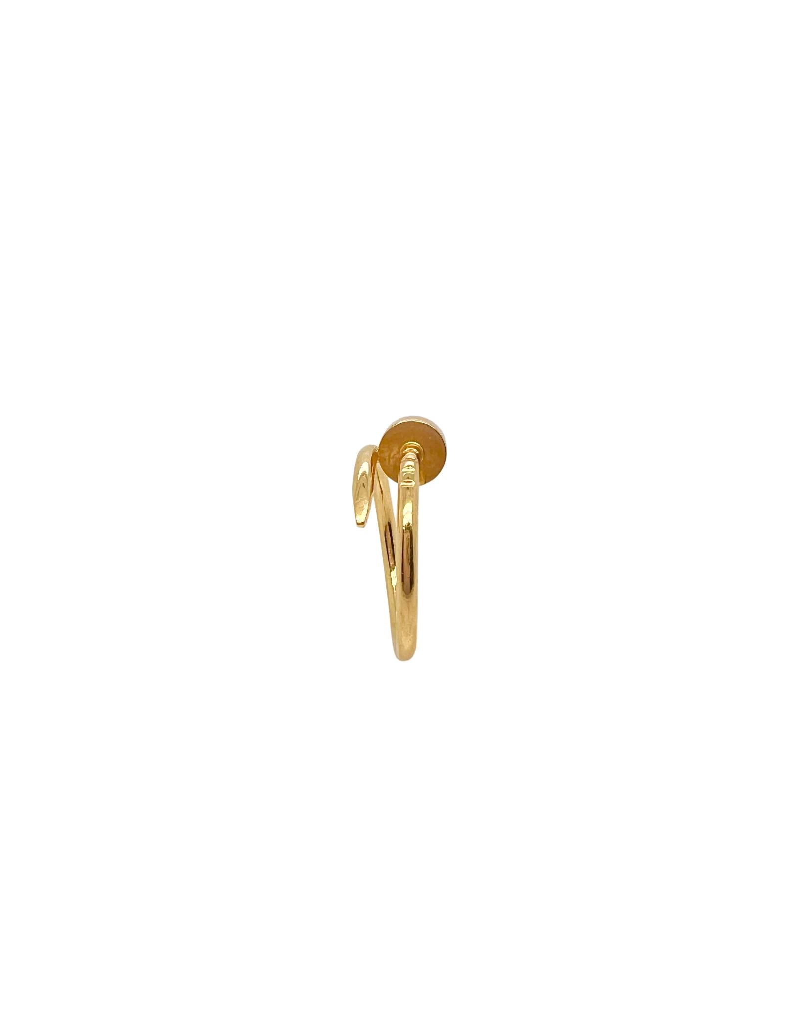 Cartier 18k Yellow Gold Nail Ring Au 750