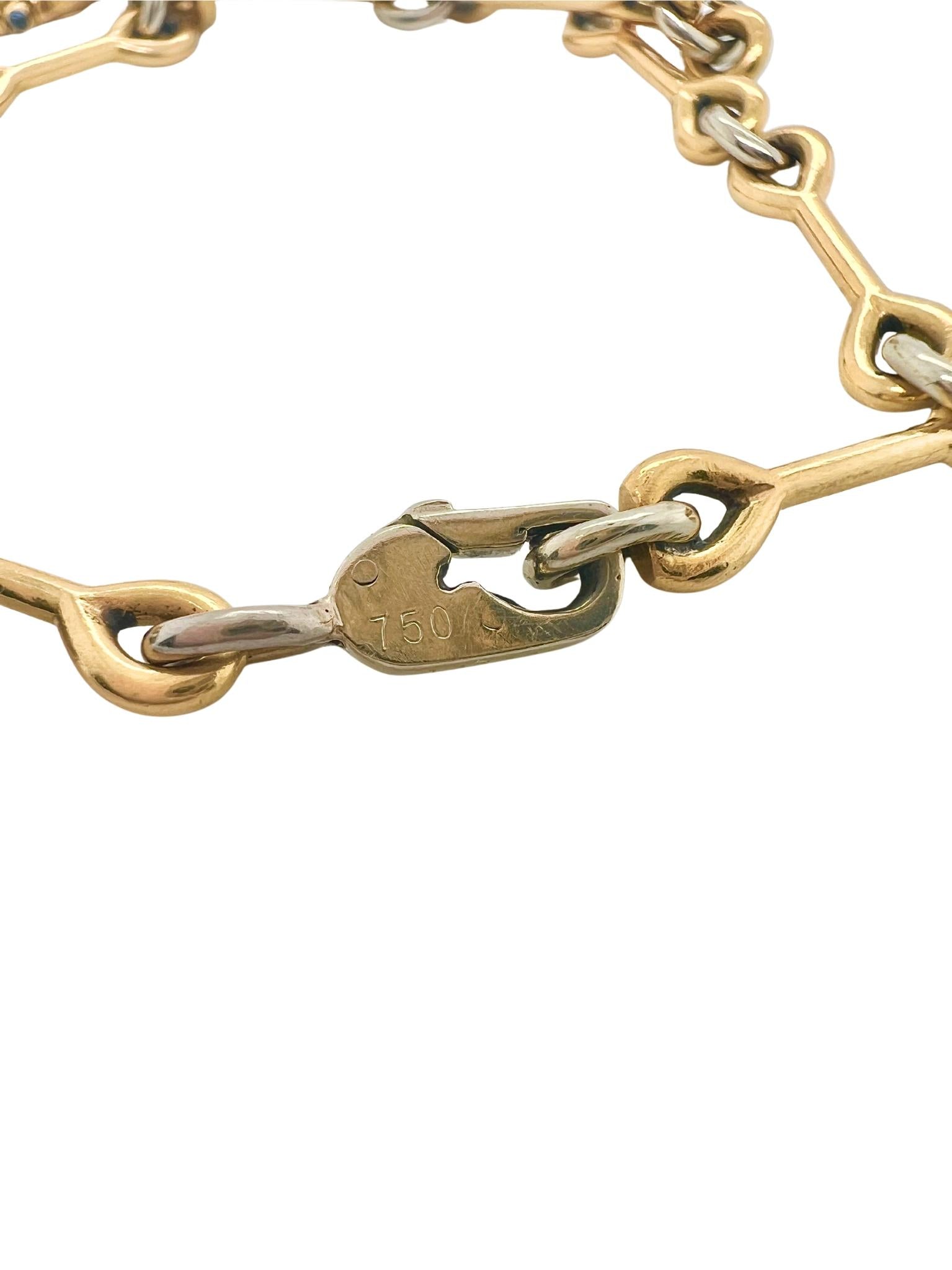 Cartier 18k Yellow and White Gold Cute Charm Bracelet